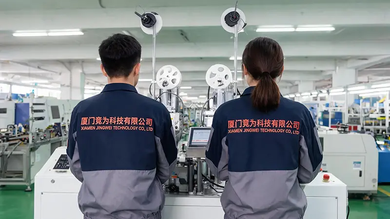 Xiamen Jingwei Technology verhoogt de productie-efficiëntie met nieuwe automatische terminalkrimpmachine