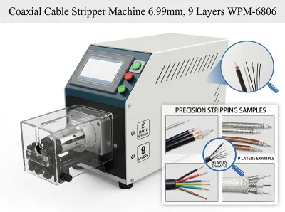 Automatische Coaxkabelstripmachine voor 0,1-6,99 mm WPM-6806 Thumb