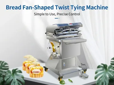 Pneumatische waaiervormige brood- en snackzakbindmachine JW-300