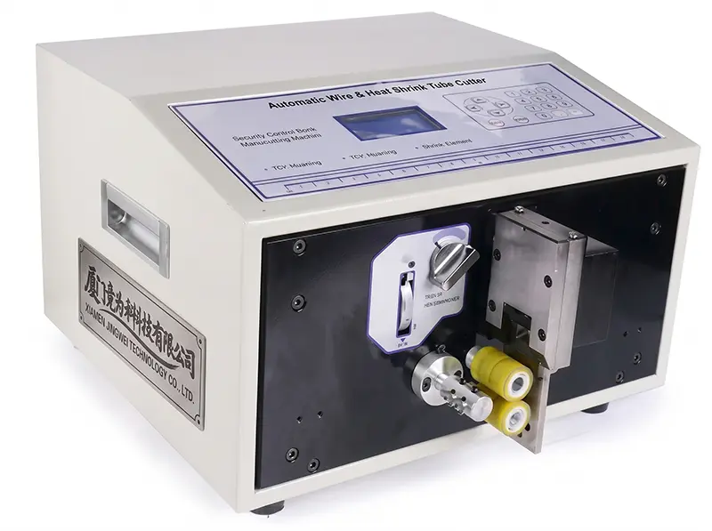 Draad- en krimpkoussnijmachine WPM-09A – Precieze automatisering voor kabelassemblage