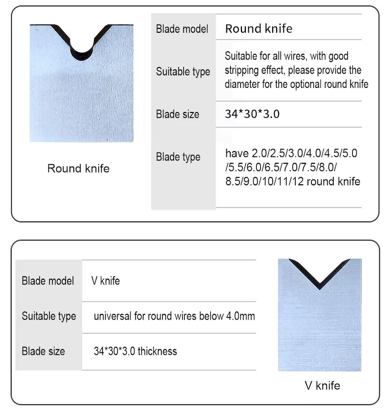  Pneumatisch draadstrippermes, 305 horizontale onthuidmachine diverse gereedschappen, 315 platte messen, V-mes rond mes, U-mes, 310 accessoires 