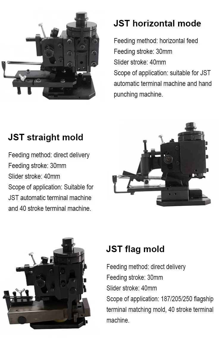 JST rechte vorm, Terminal Krimpmachine voor Europese Vorm, Terminal Krimpmachine voor Europese Applicator, Jst Terminal Krimpmachine