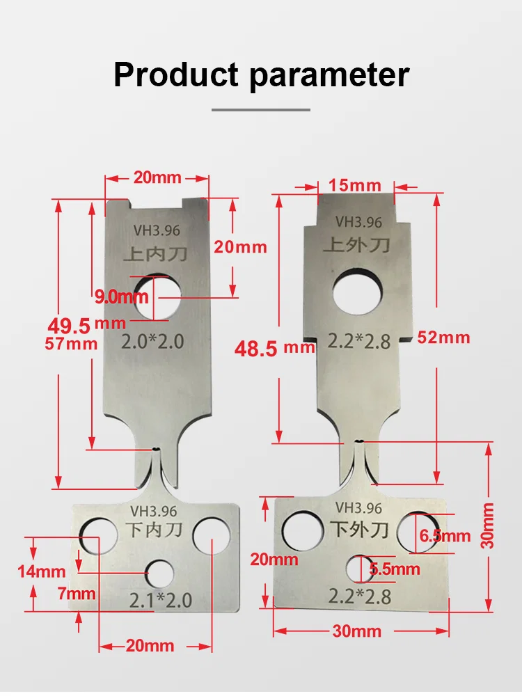 Terminals Krimpmal Mes Machine Kits Terminal Applicator bladen voor Dupont 2.0 en 2.54 terminal Messing persmatrijs