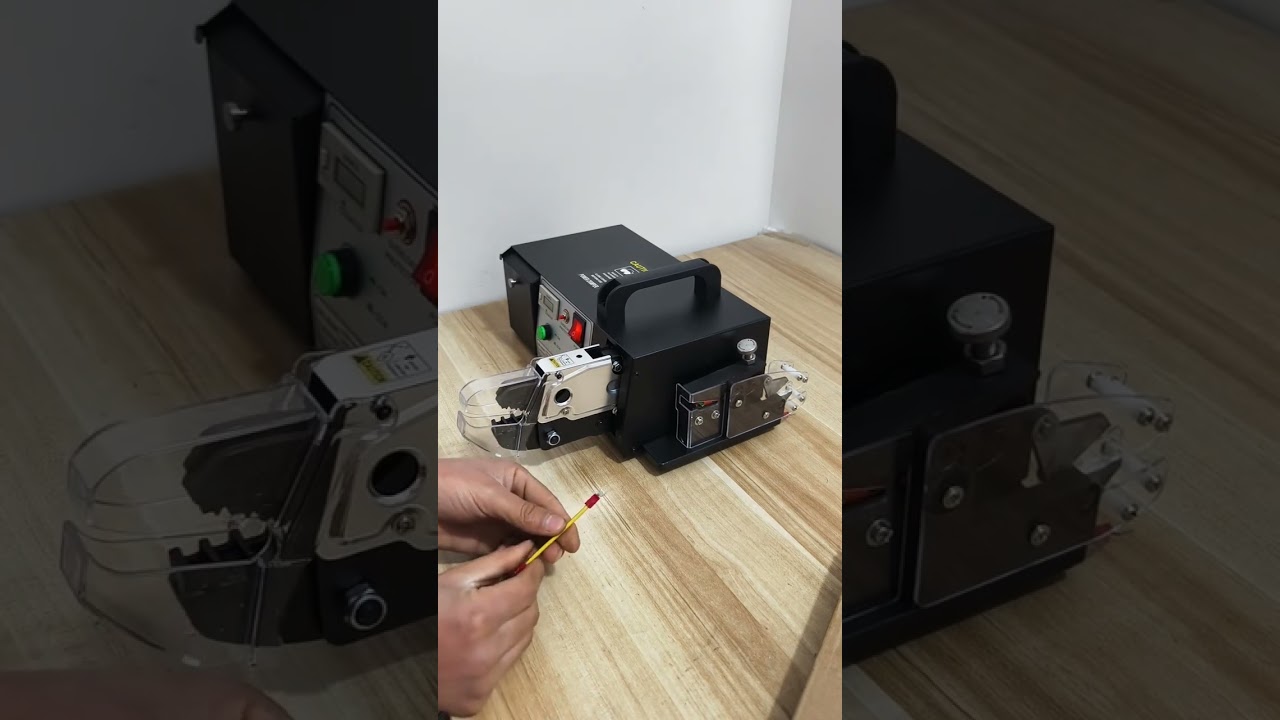 Alles-in-één Elektrische Krimpmachine voor Krimpen, Knippen en Strippen #fabriek #machine