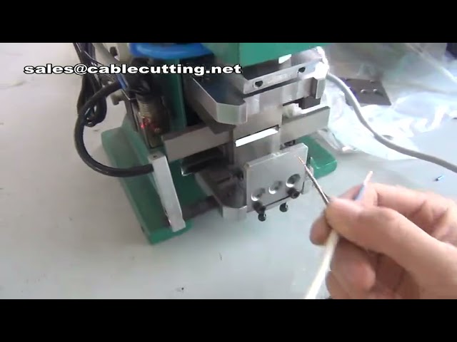 Koperdraad strippen en twijnen machine – semi-automatische kabelstripmachine