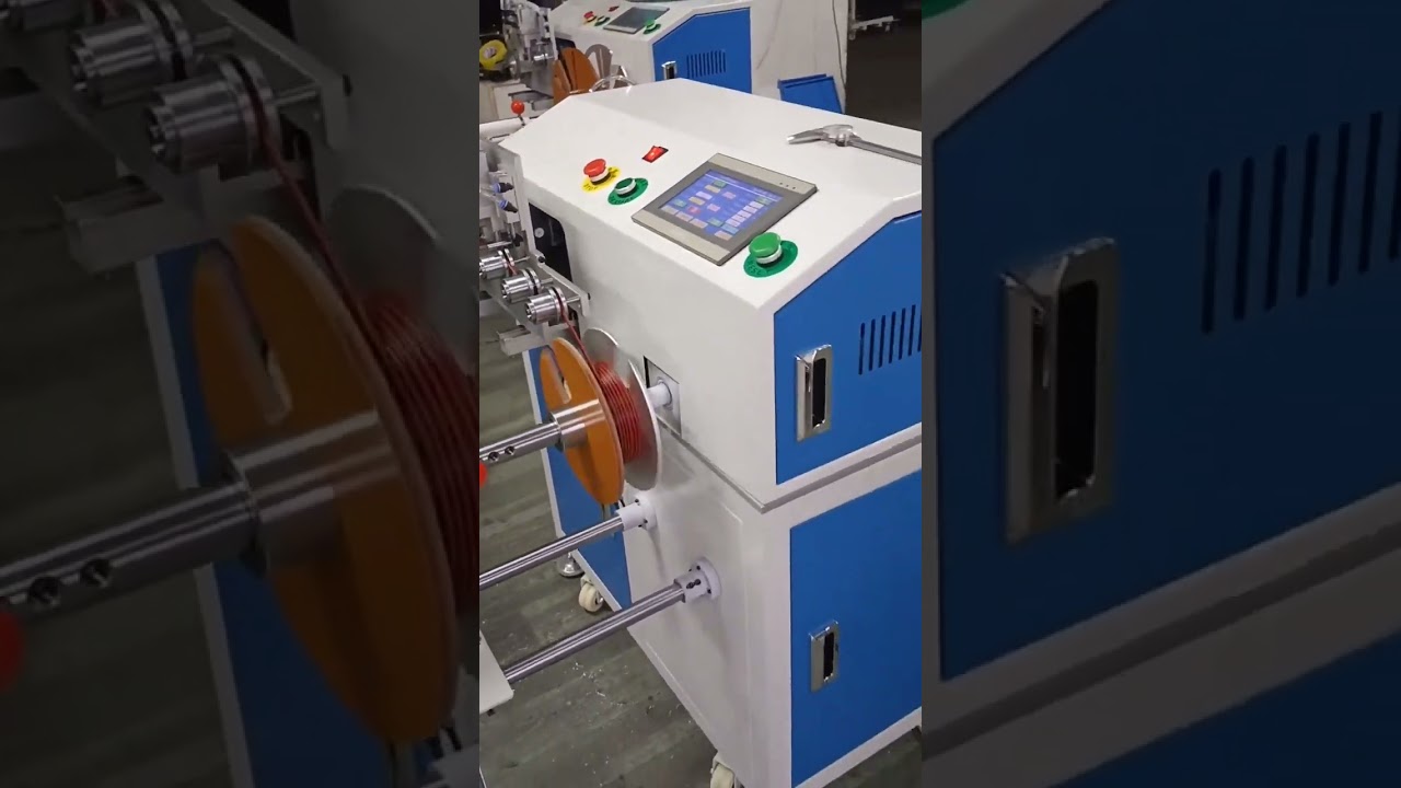 Automatische meter-tel-, traverseer-, snij- en opwilmachine voor rood-zwarte tweelingkabels (1 meter)