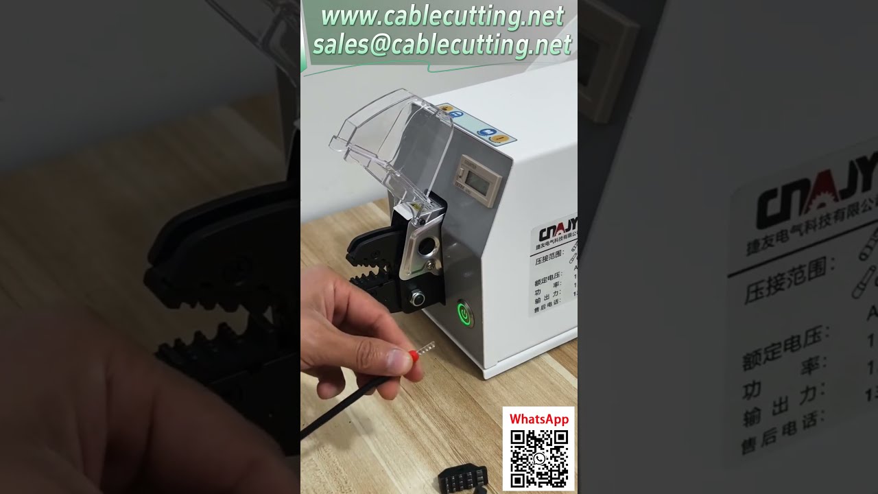 20EC pneumatische krimptang voor 16 mm² interne terminals – veiligheidskap & verwisselbare matrijzen