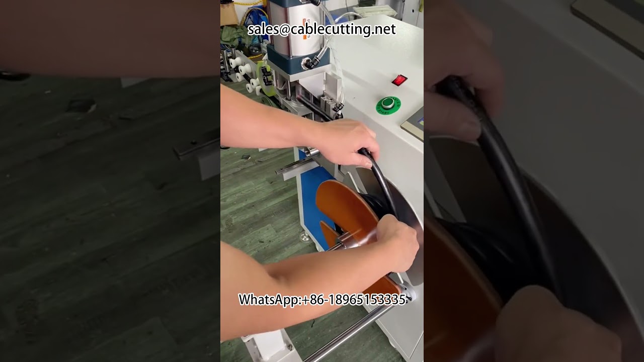 Automatische machine voor 14mm manteldraad: meter tellen, wikkelen & snijden | Precisie wikkel- en snijmachine