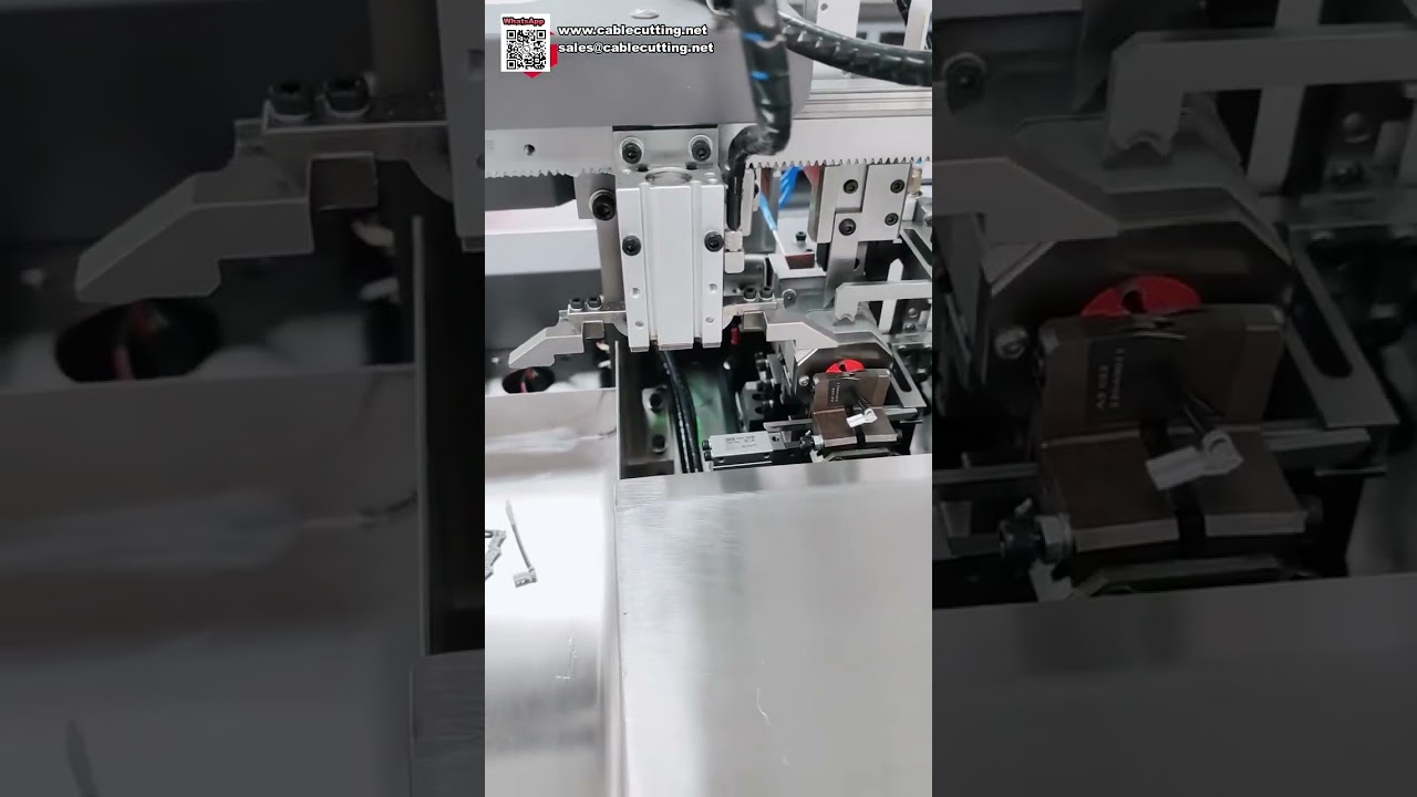 Automatische krimpmachine voor terminals, krimpkous en vertinnen van draden
