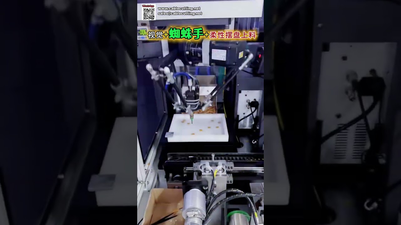 Slimme Visie Robotarm: Flexibel Tray Voeden & Terminal Crimpen Machine Systeem