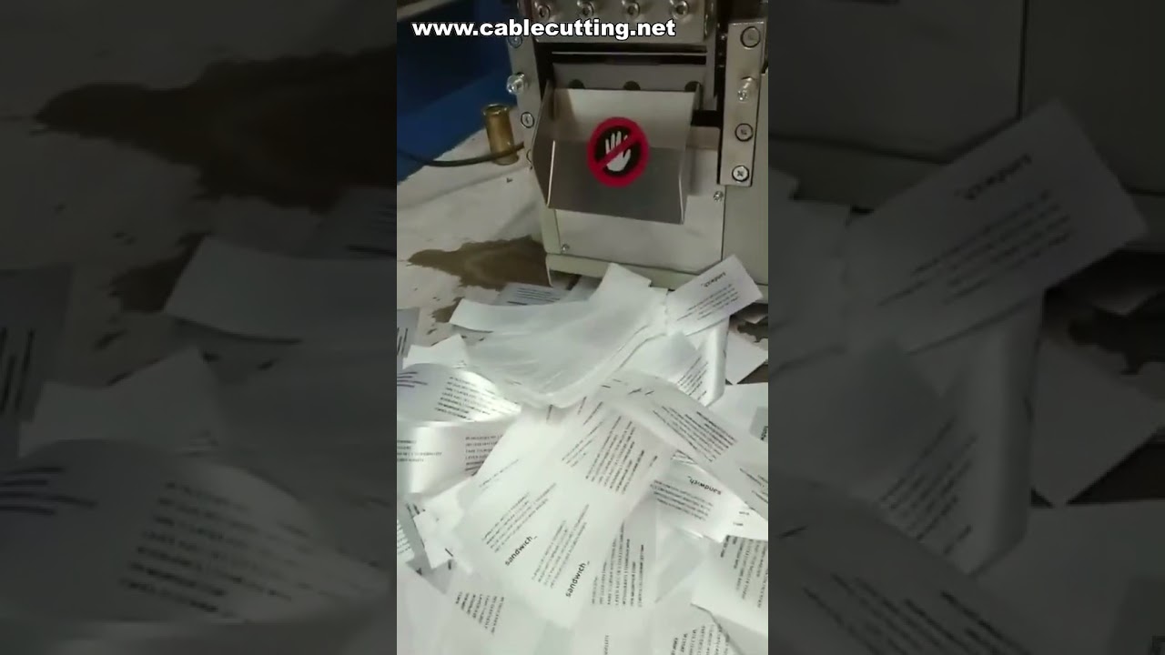 Woven Label Cut and Edge Seal Machine, Webbing Strip Cutting Machine, Elastic Belt Cutting Machine