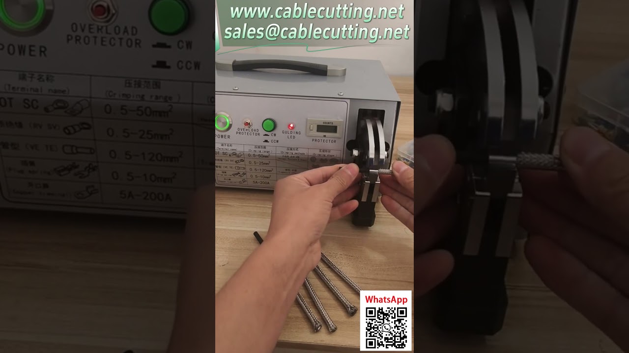 Professionele elektrische kabelpersmachine – voor 70 mm² terminals, 3,7 ton kracht, direct klaar voor gebruik