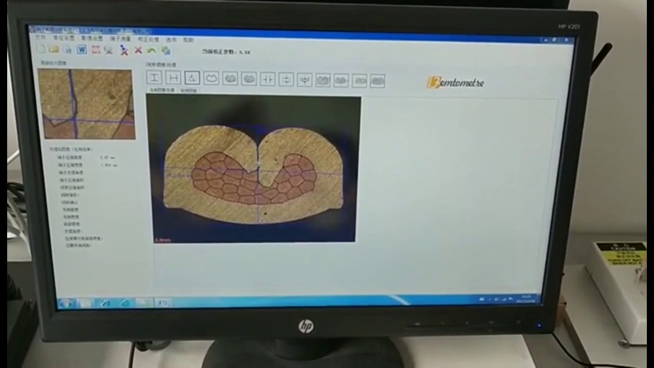 WPM SES-systeem voor precisieanalyse van kabelboomkrimp dwarsdoorsnede