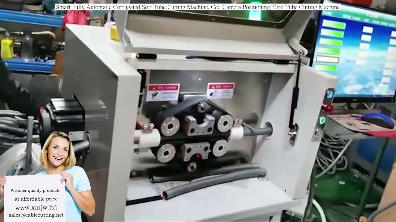 Slimme volledig automatische snijmachine voor gegolfde zachte buizen | CCD-camerapositionering 30OD